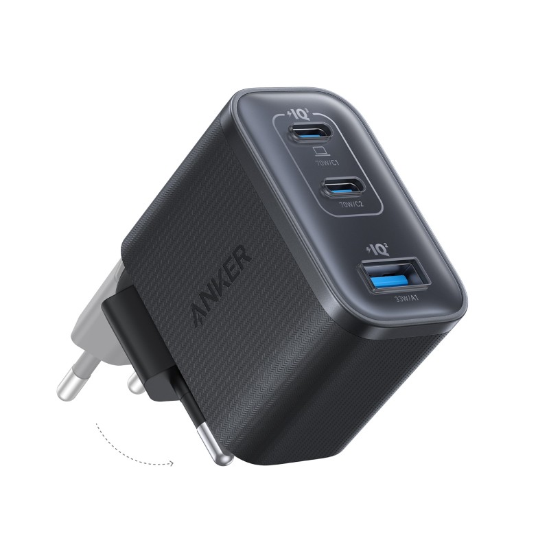 USB-C punjač za laptop Anker Nano 70W GaN, 3 porta – slika 3