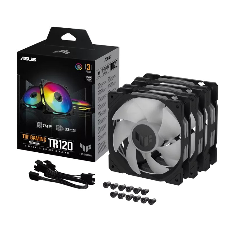 Ventilator Asus TUF GAMING TR120 ARGB BLACK EDITION 3IN1 – slika 4