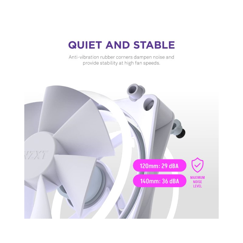 Ventilator NZXT F140RGB Core 140mm beli (RF-D14SF-W1) – slika 4