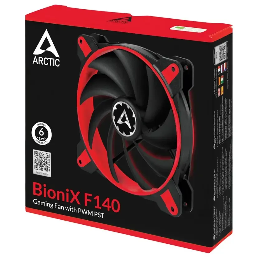 Ventilator za kućište Arctic BioniX F140 140 mm, crveni (ACFAN00095A) – slika 3