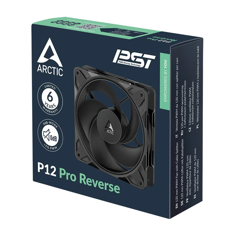 Ventilator za kućište Arctic P12 Pro Reverse 120 mm, crni (ACFAN00331A) – slika 6