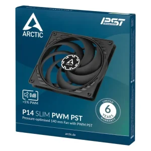 Ventilator za kućište Arctic P14 PWM PST Slim 140 mm, crni (ACFAN00268A)