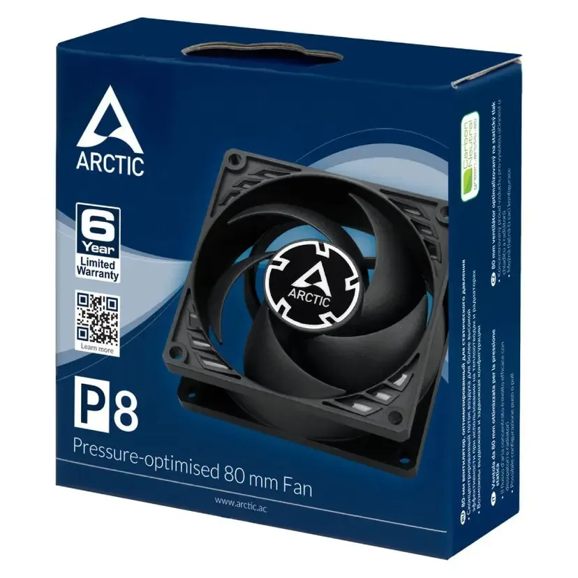 Ventilator za kućište Arctic P8 80 mm, crni (ACFAN00147A) – slika 4