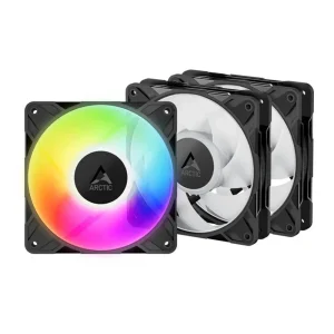 Ventilatori za kućište Arctic P12 Pro A-RGB LN 120 mm, set 3 kom, crni (ACFAN00347A)