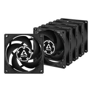 Ventilatori za kućište Arctic P8 PWM PST 80 mm, set 5 kom, crni (ACFAN00154A)