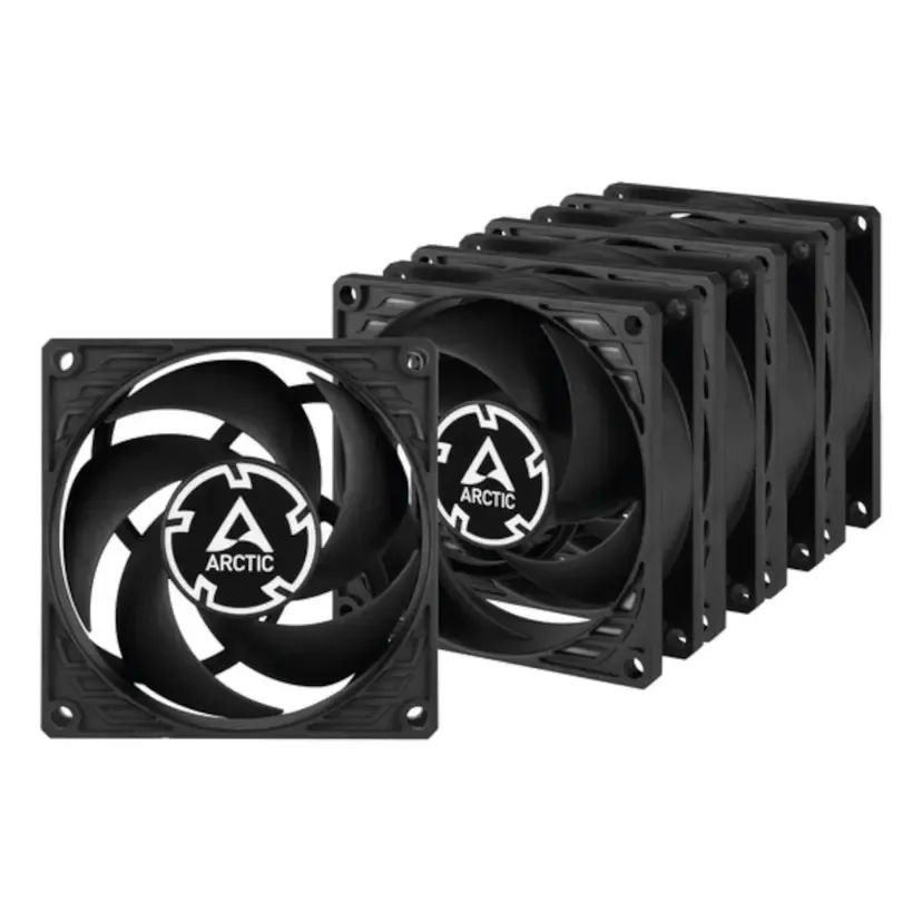 Ventilatori za kućište Arctic P8 PWM PST 80 mm, set 5 kom, crni (ACFAN00154A)