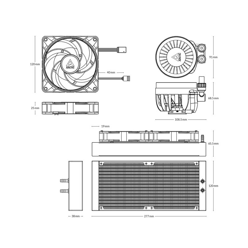 Vodeno hlađenje Arctic Liquid Freezer III 240 A-RGB White (ACFRE00150A) – slika 4