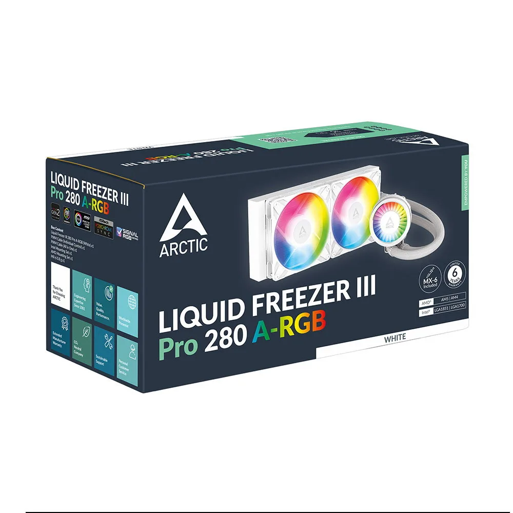 Vodeno hlađenje za procesor Arctic Liquid Freezer III Pro 280 ARGB, belo (ACFRE00187A) – slika 6