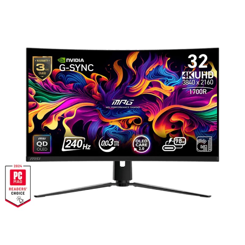 Zakrivljeni monitor 32" MSI MPG 321CURX, 4K UHD QD-OLED, 240Hz – slika 5