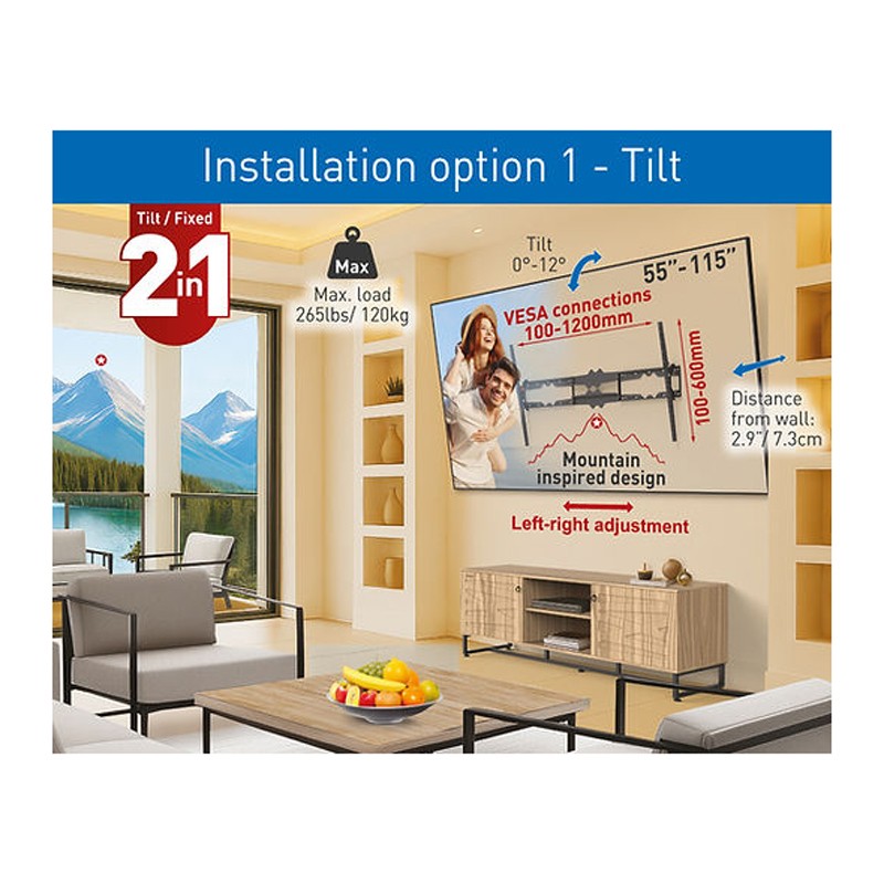 Zidni nosač za TV Barkan BM510 od 55 do 115" – slika 5